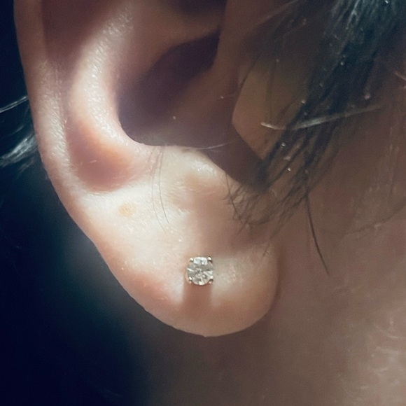 Real Diamond Stud Earrings